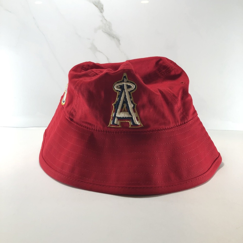 New Era los angeles angels bucket hat Red Adults Unisex One Size Fits Most
